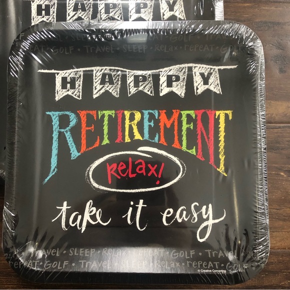 Creative Converting Party Supplies 4 Sets Of Retirement Party Plates Retirement Party